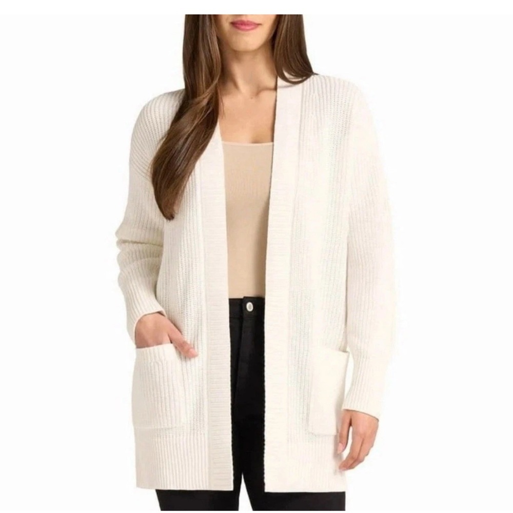 Max and Mia Open Front Cardigan Ivory Large
